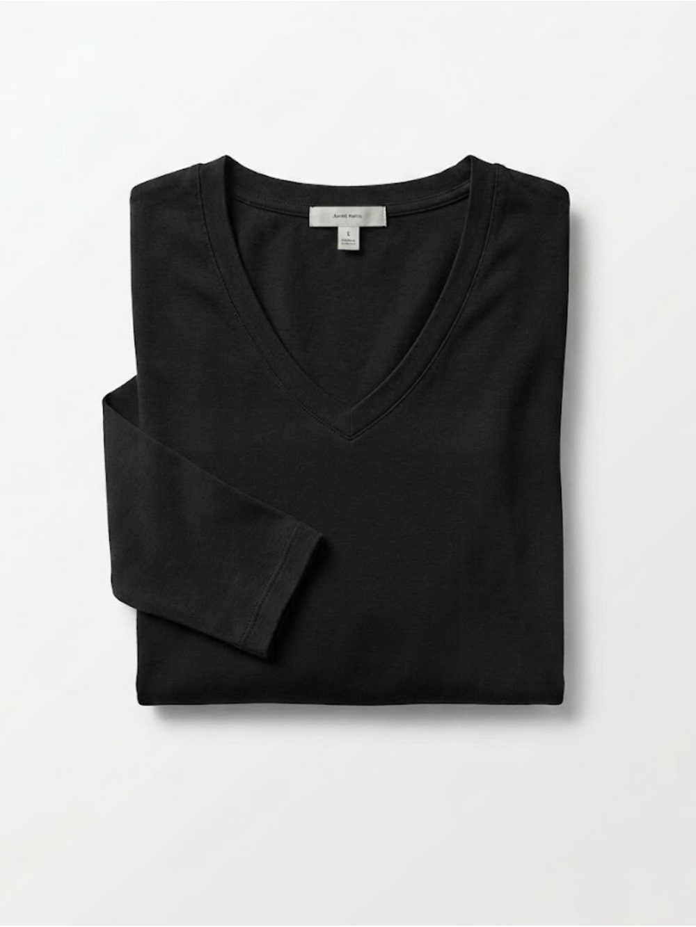 Active basic woman’s black long sleeve v neck top size small like new